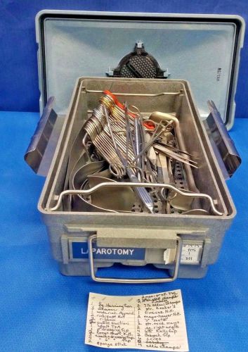 50+ Piece OBGYN Laparotomy Set w/ Autoclave Case. Surgical