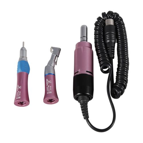 Dental E-Type Electric Micromotor + Contra Angle Straight Handpiece CA Pink-X