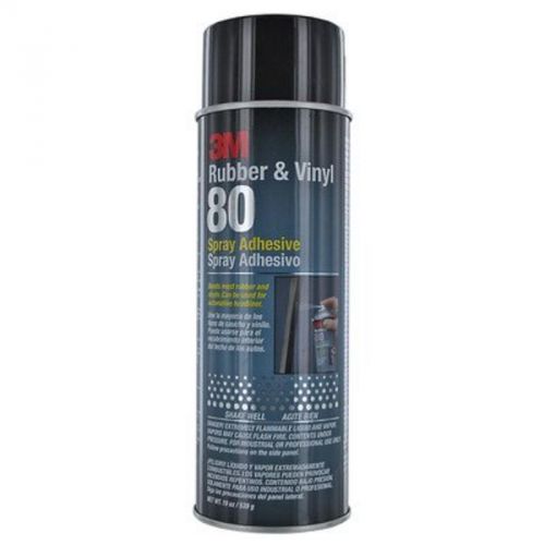 Rubber and vinyl adhesive spray, 24 oz aerosol spray net weight 19 oz 3m 80 for sale