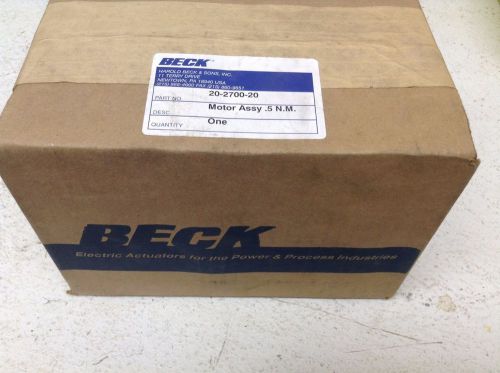 Beck 20-2700-20 Valve Actuator Motor .5 N.M. 20270020 New