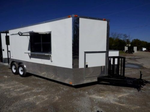 Concession trailer 8.5&#039; x 22&#039; white catering event trailer for sale