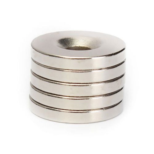 5pcs N50 20x3mm  Hole 5mm Strong Round Countersunk Rare Earth Neodymium Magnets