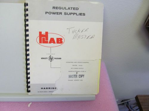 HARRISON HP 6433A POWER SUPPLY  OPERATING/SERVICE MANUAL,SCHEMATICS, PARTS LIST
