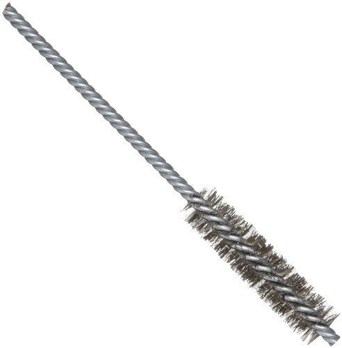 Weiler Power Tube Brush, Stainless Steel 302, Round Shank, Double Stem, Double