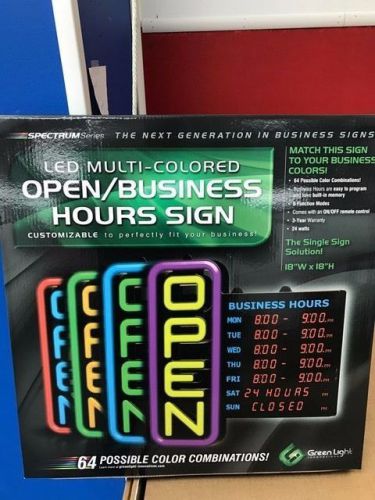 Spectrum Series LED OPEN/BUSINESS Hours Sign