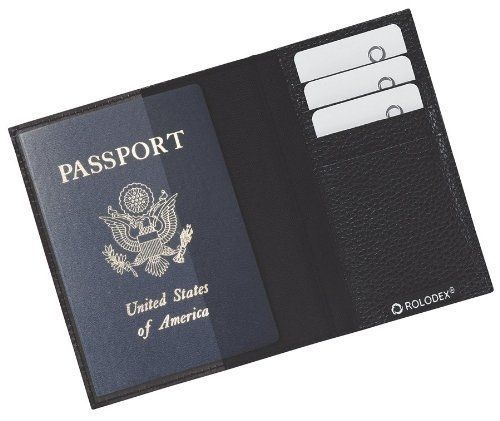 Rolodex Low Profile Passport Folio, Black (76660)
