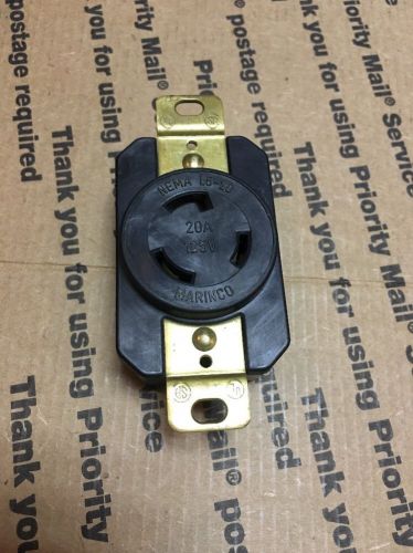 (qty:9) marinco nema l5-20 r 20a 125v locking electrical plug receptacle for sale