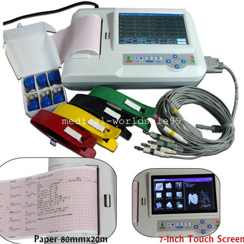 Digital 6-channel EKG/ECG Machine Electrocardiograph+Software Analysis Printer