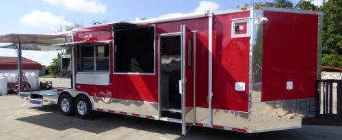 Concession trailer 8.5&#039; x 30&#039; red catering event trailer for sale