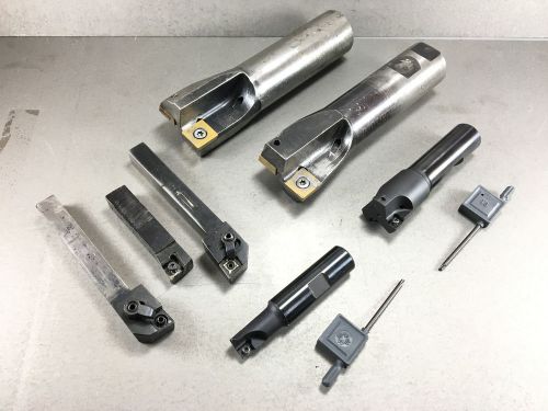 (Lot of 7) Indexable End Mill, Drill Mill, Lathe Tool Holders Valenite, VNE