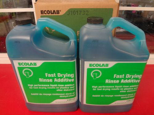 New! 1 Carton of 2 5 qts Ecolab #6100118 fast drying Rinse Additive#1663