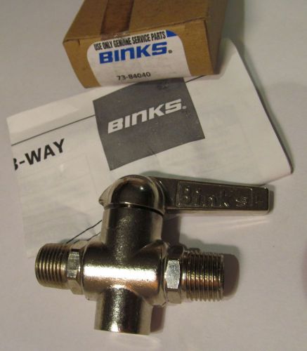 Binks 73-84040 3-way high pressure ball valve 250 psi devilbiss paint sprayer for sale