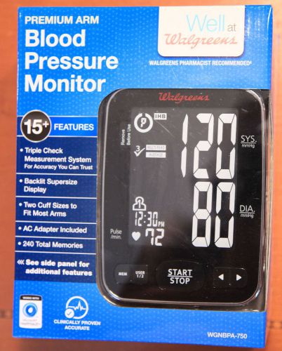 NEW Walgreens Premium Upper Arm Automatic Premium Blood Pressure 15+ Features