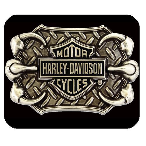 New harley davidson metal logo &amp; shield black mouse pad free shipping for sale
