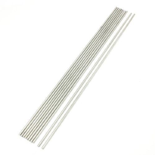 uxcell 10 Pcs Stainless Steel 300x3mm Round Rod for RC Airplane