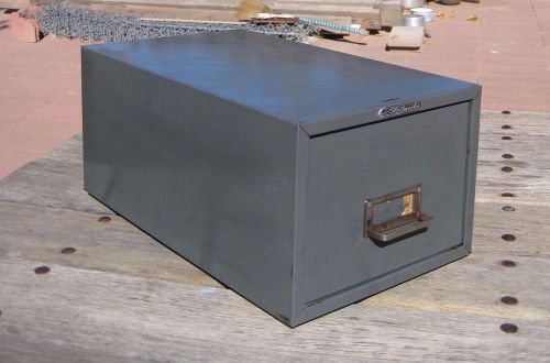 Vintage old ***steelmaster*** single drawer 7&#034; x 5&#034; - size card file cabinet usa for sale