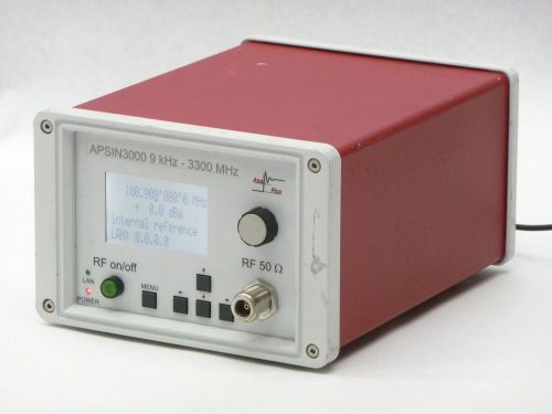 ANAPICO APSIN3000 9kHZ-3300MHz RF LOW NOISE CW RX/TX  SIGNAL GENERATOR w/ OPT HC