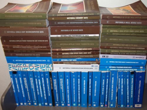 QTY-64 MOTOROLA IC DATABOOK &amp; MANUAL COLLECTION RARE VINTAGE HISTORY 64 BOOKS