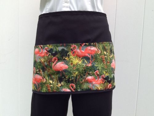 Black Flamingo server waitress waist apron 3 pocket restaurant Classyaprons