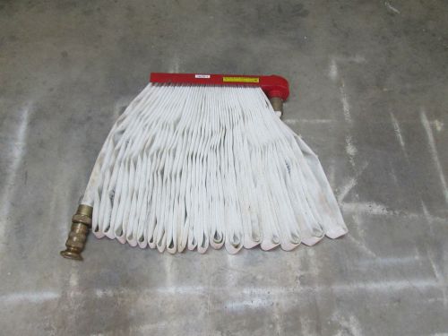 Fire hose with nozzle and rack allen co semi automatic hose rack with fire hose for sale