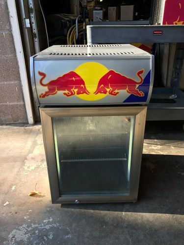 Red bull countertop glass door fridge drink cooler 100% working  *free shipping* for sale