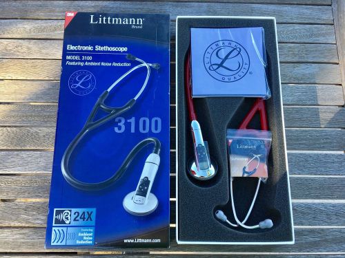 Littmann Electronic Stethoscope Model 3100 Burgundy