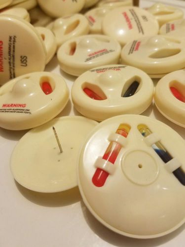 200 EAS  Security Ink Tags 58K Cream in Color Anti Theft Clothes used with pins