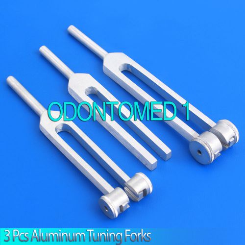 Set of 3 Aluminum Tuning Forks C 128 256 512 Surgical Diagnostic Instruments