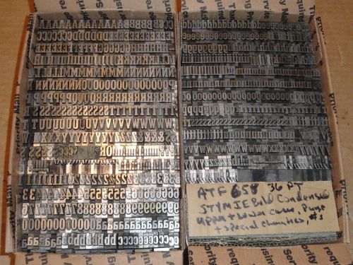 Vintage Letterpress Printing Foundry Type 36PT Stymie Bold Condensed ATF 658