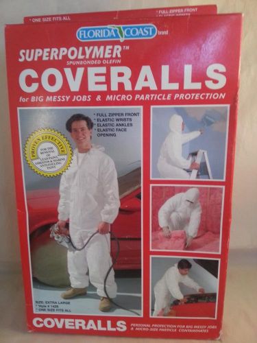 Florida Coast 1428XL Disposable Coveralls, Superpolymer - One Size Fits All