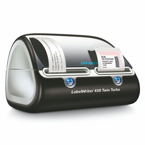 Dymo label writer 450 twin turbo label printer, 71 labels per minute, black/sil for sale
