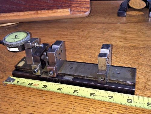 Bench micrometer precision gage fixture 8&#034; x 2&#034; federal indicators v blocks for sale