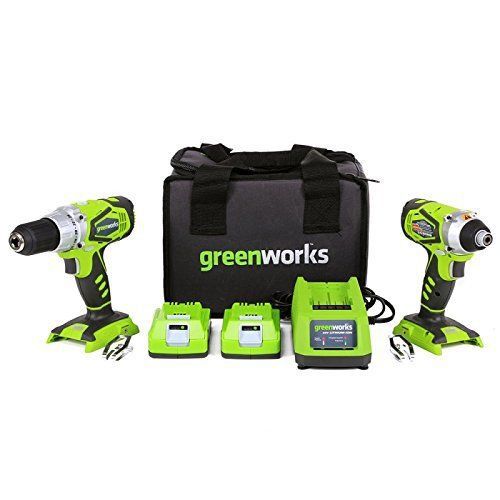 Greenworks g-24 combo kit drill and impact driver for sale
