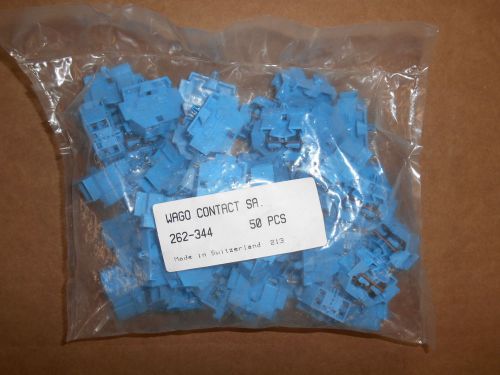 Wago 262-344, Terminal Block, Blue, LOT of 50 in Sealed Package
