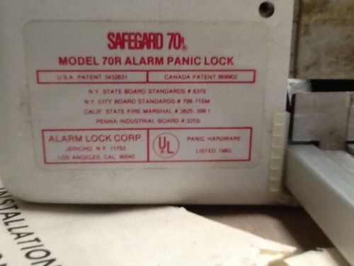 Model 70R Alarm Panic Lock