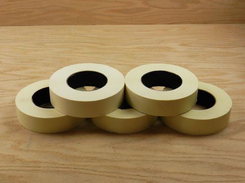 6 construction grade 1.5&#034; white painters masking trim edge tape 180&#039; 60 yd roll for sale