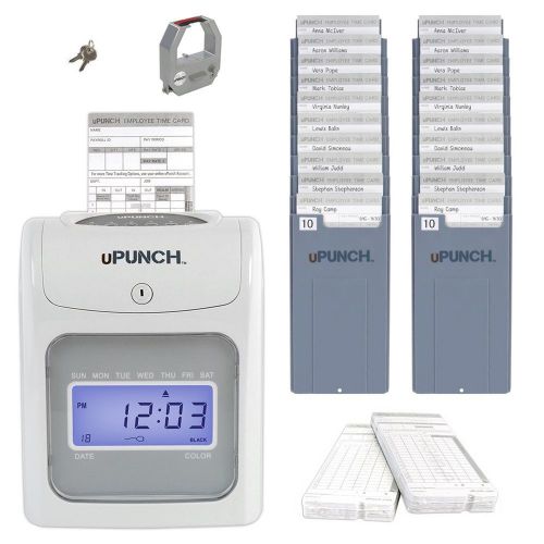 CALCULATING uPunch HN4500 Time Clock Bundle with 100-Cards and Two 10-Slot Ca...