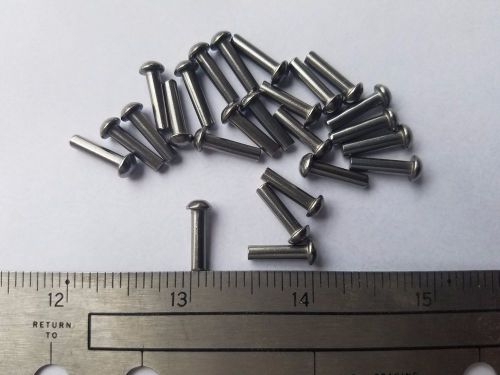 100 Solid Steel 1/8 X 1/2 SCA armor rivets round head