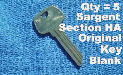 Five OEM Sargent Blank Key 6275HA - Free Shipping