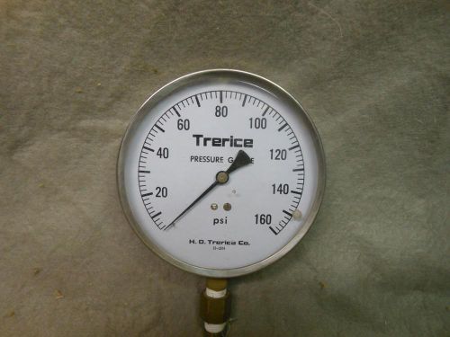 Vintage trerice air pressure gauge 0 to 160 psi. 5 inch face for sale