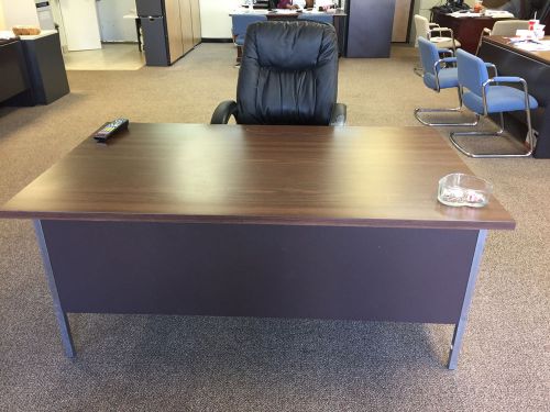 Brown Steelcase desk used
