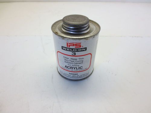 Ips weld-on #3 plastic solvent glue cement for acrylic, 8 fl oz. for sale