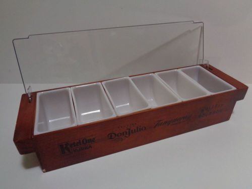 NICE 6 Tray Condiment Holder Tray / Fresh and Clean FREE QUICK SHIP