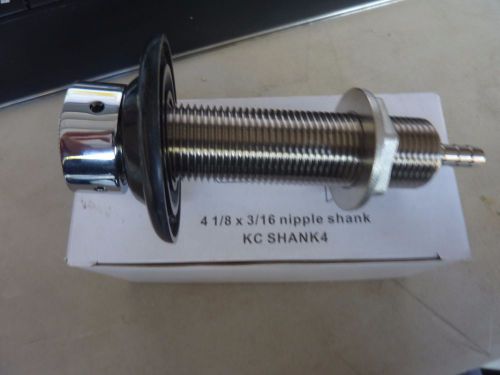 Kegco kc shank4 long shank with nipple assembly-3/16&#034; i.d. bore, 4-1/8&#034;, brass for sale