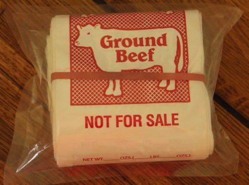 Ground beef freezer bags - 1 lb. size - package of 100 for sale