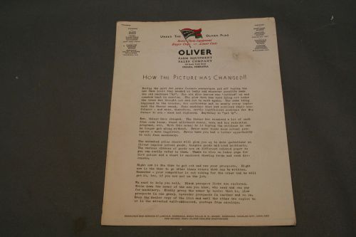 Vintage letters from the oliver farm equipment company 1930&#039;s for sale