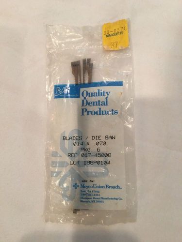 **BRAND NEW** Set of 6 Union Broach DIE SAW BLADES----DENTAL LAB