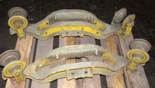 (2) overhead crane trolley sets. for sale