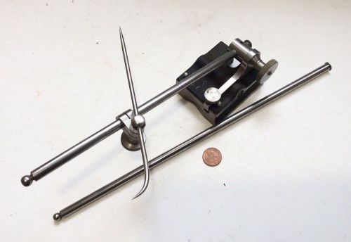 L.S. STARRETT SURFACE GAUGE WITH 9 1/2&#034; AND 12 1/2&#034; MASTS