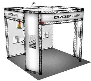10x10 TRADE SHOW TRUSS DISPLAY EXHIBIT TRUSS STAND CROSSWIRE EXHIBITS X-10 X-15